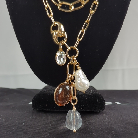 INC International Concepts Gold-Tone Layered Link Necklace with Mixed Charms - Picture 5 of 6